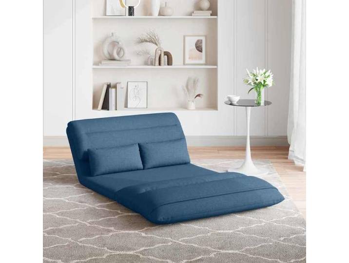 Bleu Chaise confortable de sol LEMON Fauteuil de sol ajustable Bleu Tissu Pour maison/bureau_22027