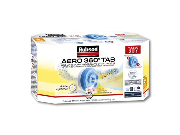 RUBSON Recharge AERO 360 Nature Experience Fleurs Sauvages Lot de 4 recharges