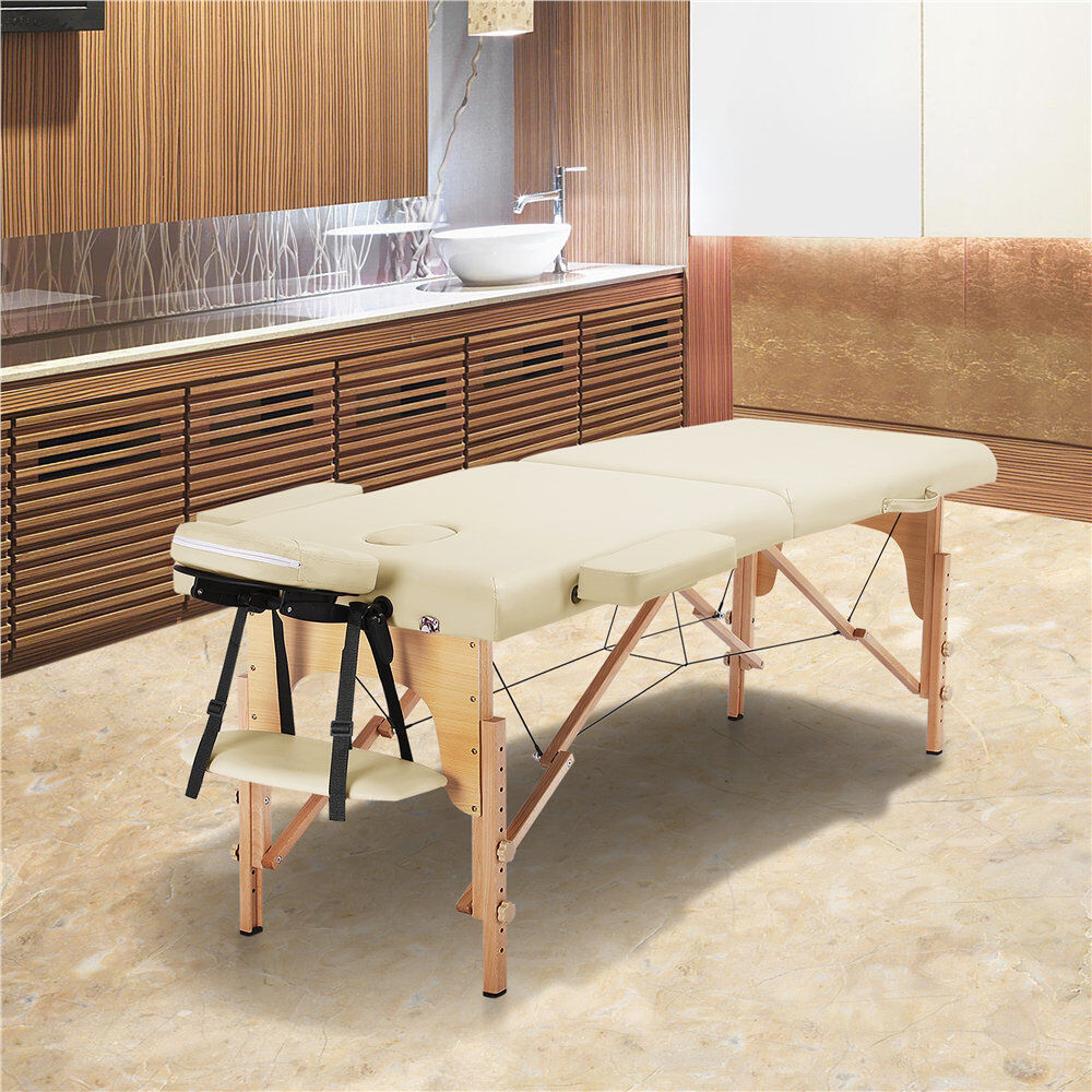Yaheetech 213cm Rectangular Adjustable Folding Table Cream 213cm L X 82cm D