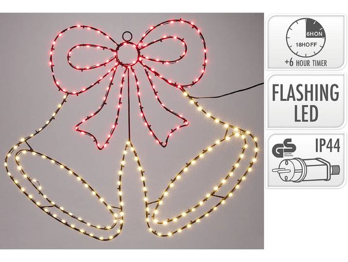 LED-Glocke MERRY mehrfarbig