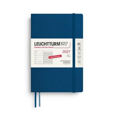 Wochenkalender & Notizbuch Paperback (B6+) 2027, Softcover, Indigo, Deutsch
