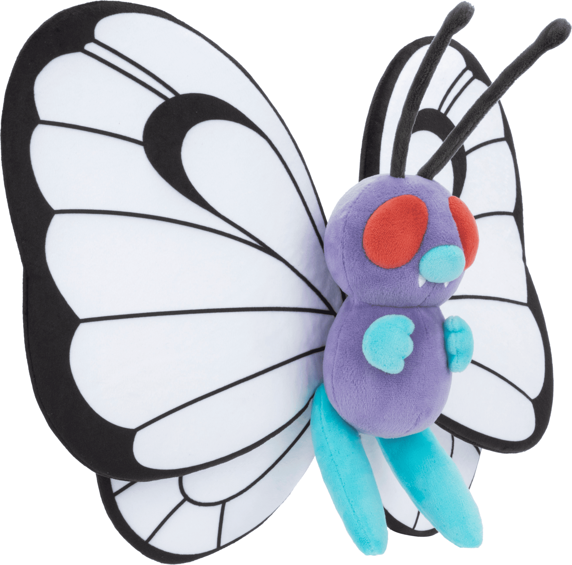 Pokémon Butterfree 30cm Plush Toy - Officially Licensed Jazwares Plush - Soft Lavender Body with Black-Edged Wings - 30cm Tall
