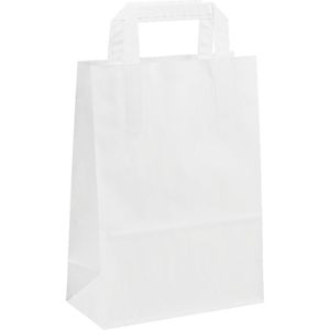 Topcraft Papiertüten weiß, 22 x 36 x 10,5cm, mit Henkel, 250 Stück