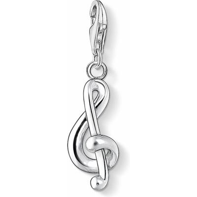 Charm-Einhänger THOMAS SABO "Notenschlüssel-Optik", silber (silberfarben), Charms, Damen, Silber 925 (recycelt)