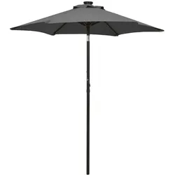 vidaXL Sonnenschirm mit LED-Beleuchtung Anthrazit 200x211 cm Alu