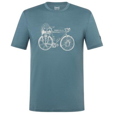 super.natural - Wander Wheel Tee - Merinoshirt Gr XXL türkis