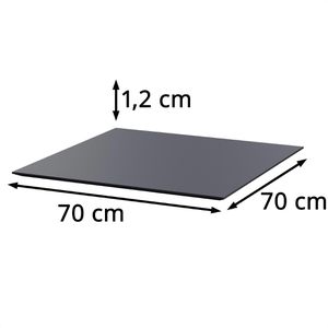 Veba Tischplatte 1077, quadratisch, 70 x 70cm, schwarz