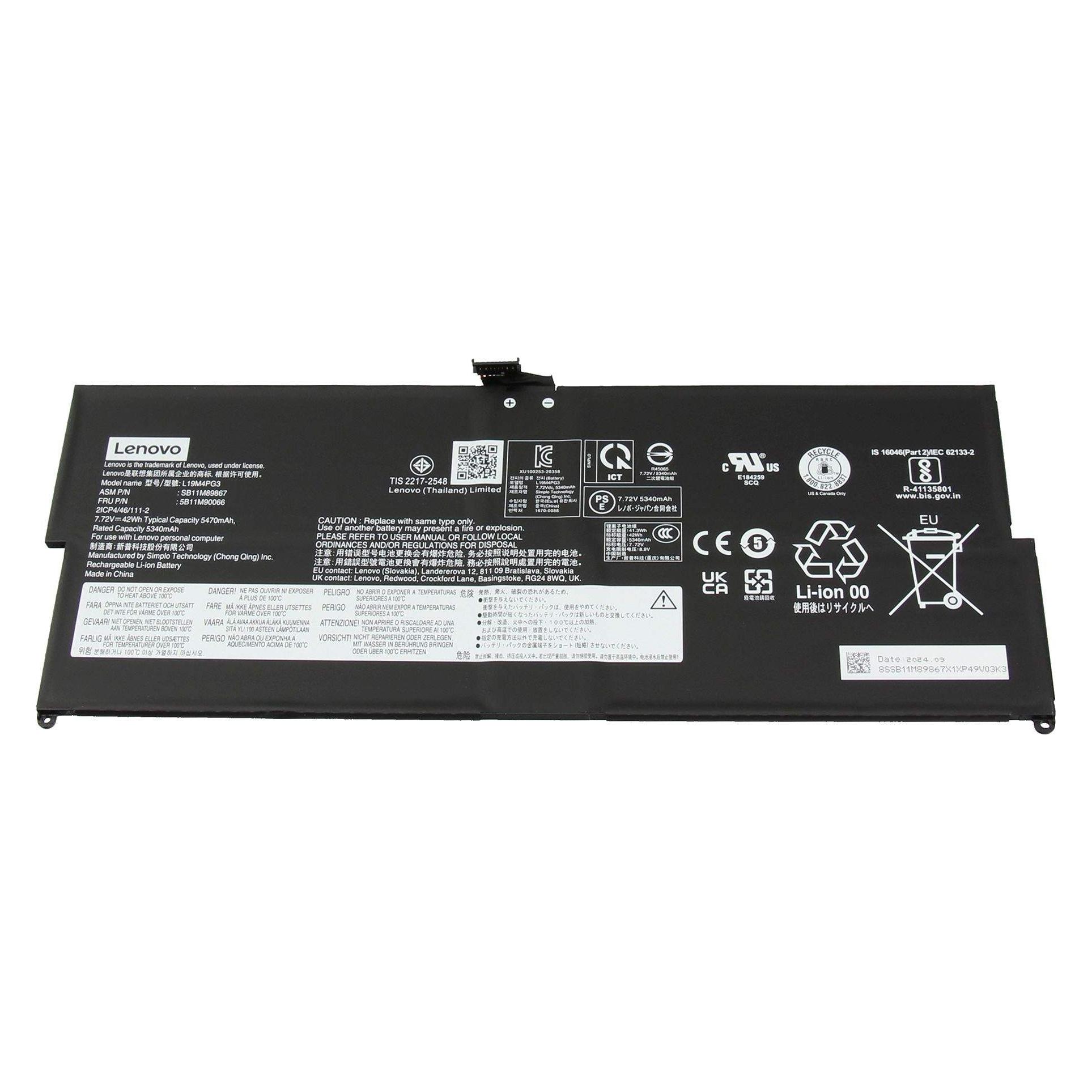 Lenovo FRU Hera CP/C L19C4PG3 (4 Zellen) (5B10Z26487)