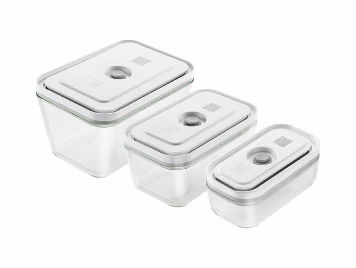 Zwilling Fresh & Save Vakuum Boxset 3-tlg. Glas grau