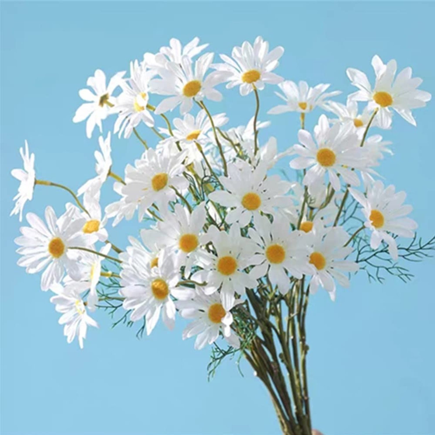 12 Bundels Kunstbloemen met Stelen voor Tuin en Decoratie