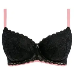Freya BH Off Beat UW Padded Half Cup Bra Schwarz F 60 Damen
