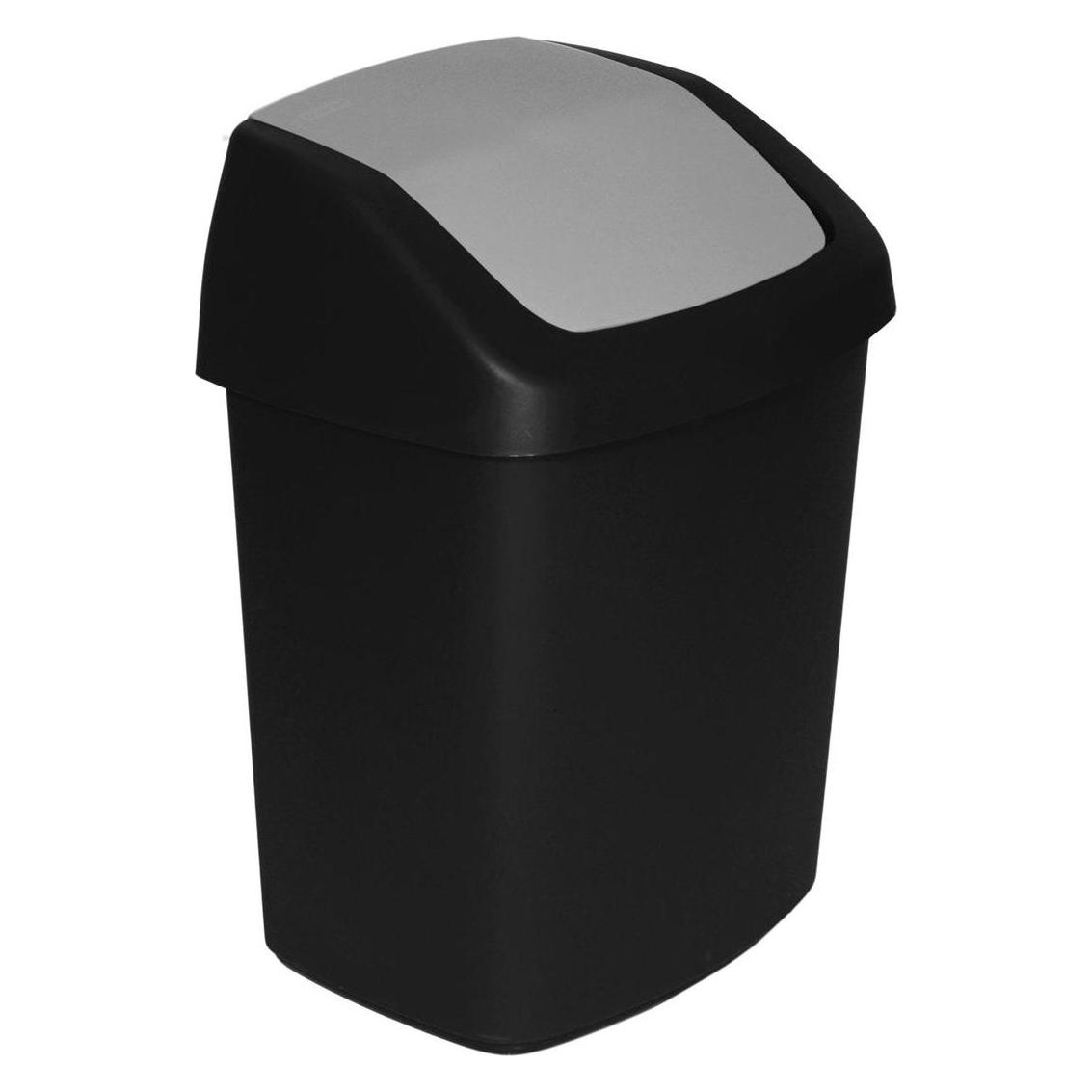 Curver Kosz Na śmieci 15l /Czarny/ Srebrny (15 l) (0803985Y09)