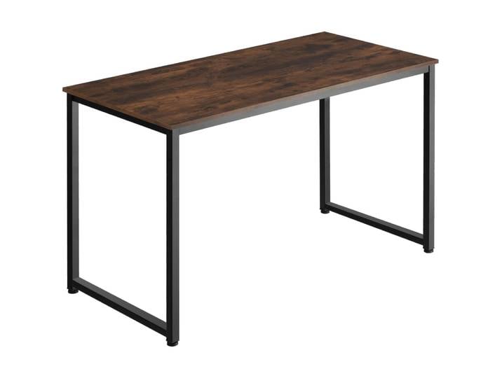 Bureau style industriel en panneau aggloméré bois foncé
