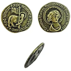 CombiCraft Nachahmung mittelalterlicher Münzen, 24 mm, goldfarben - 100 Stück