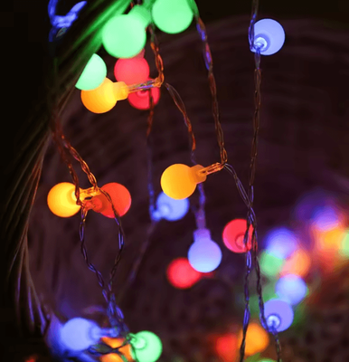 Inspire Curations 10M Ball LED Garland String Lights With USB Or Battery Power multicolor usb Plug 10m 80leds