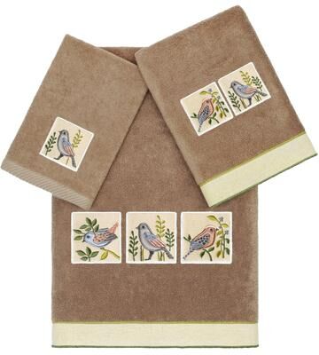 Authentic Hotel and Spa Turkish Cotton Belinda 3PC Embellished Multi-Size Towel Set