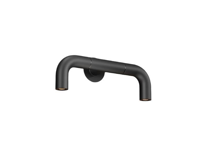 Double LED Design Outdoor-Wandlampe Sleek Schwarz Maytoni
