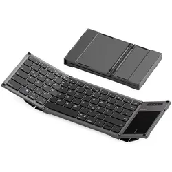 Inateck KB06101_STEEL GRAY Tastatur Haus RF Wireless + Bluetooth QWERTZ Englisch Schwarz