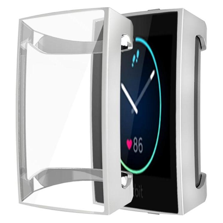 Cover-Discount Fitbit Charge 4 - Gummi Schutz Case silber (68070038D)