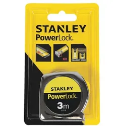 STANLEY Metall-Rollbandmaß »PowerLock« 3 m silber, 1.27 cm