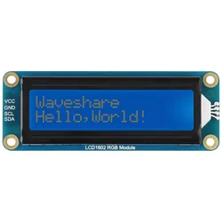 LCD1602 RGB Modul, 16x2 LCD, RGB Backlight, 3.3V/5V, I2C