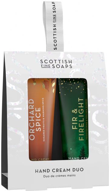 Scottish Fine Soaps Orchard Spice & Fir & Firelight coffret cadeau mains 2x30 ml