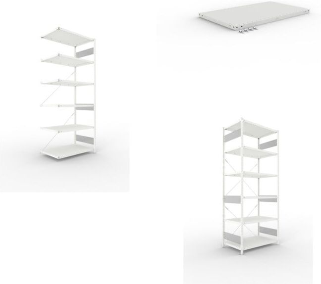 Set META-Regalbau GmbH& Co. KG S3 CLIP 150 Anbauregal 2500x1000x600 mm in RAL...
