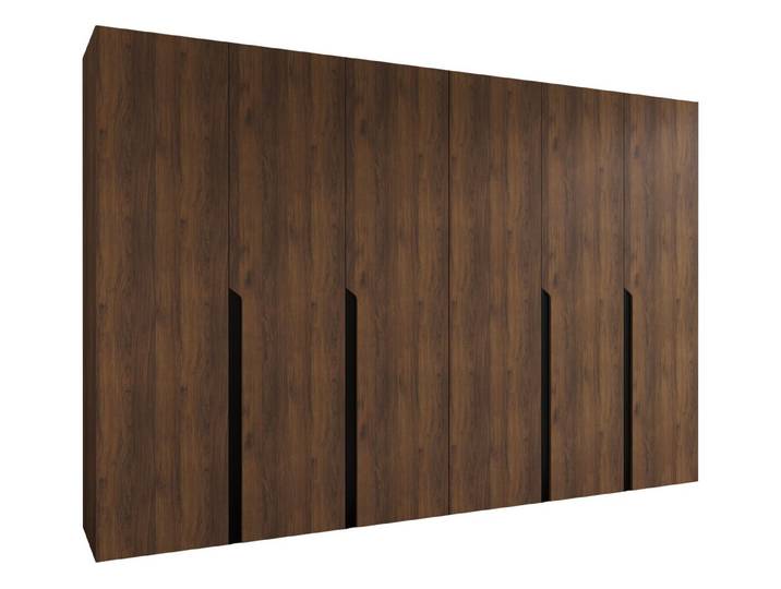 MIRJAN24 Kleiderschrank Mila I 300 (mit sechs Drehtüren) 300x52x202 cm, vier Kleiderstangen