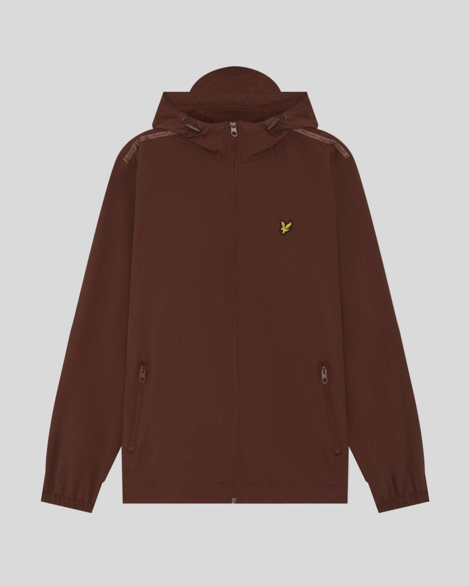 Taped Zip Through Kapuzenjacke