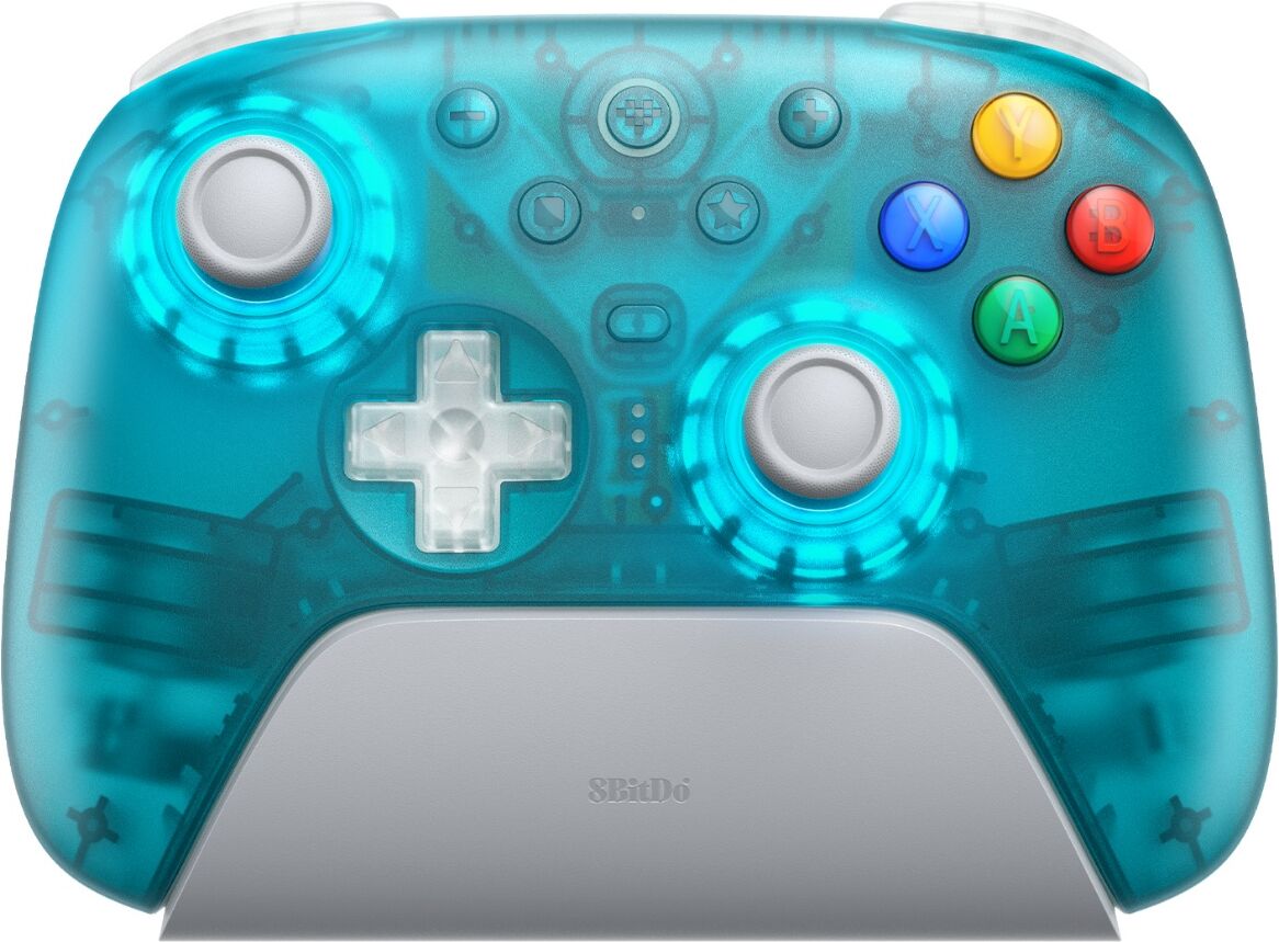 8bitdo Ultimate 2 He Tmr Trådlös Kontroll - Clear Blue