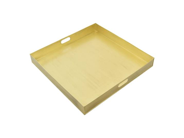 Loft42 Tablett Square Gold, Goldfarben, Metall, 60x7x60 cm, Geschirr, Tischkultur & Serviergeschirr, Tabletts