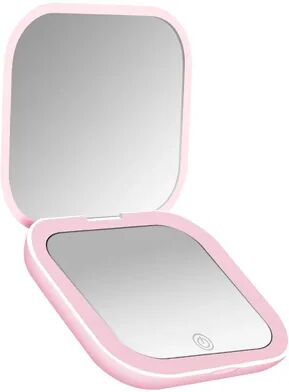 Fusion Finds Lighted Makeup Mirror With Magnification Compact Travel Pocket Mirror pink