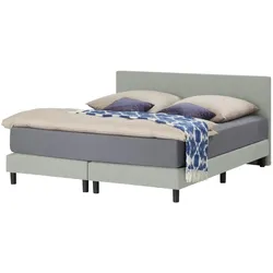 Boxspringbett  Cisano , grau , Maße (cm): B: 160 H: 91