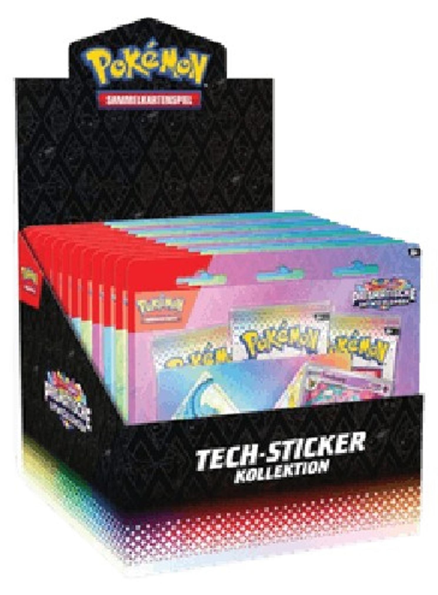 Pokemon Prismatic Evolutions: Tech Sticker Collection Display