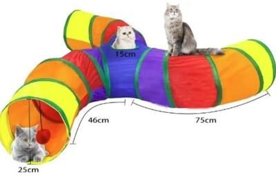 Uplift Picks Collapsible Cat Tunnel Play Tube Interactive Indoor Outdoor Pet Toy k