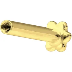 14 Karat Gold Labret mit Innengewinde ohne Aufsatz BLUME