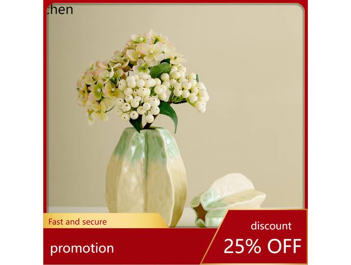 Vase en céramique en forme d'étoile de mer CZ, décoration florale pour salon, ornement de décoration intérieure, produit de niche