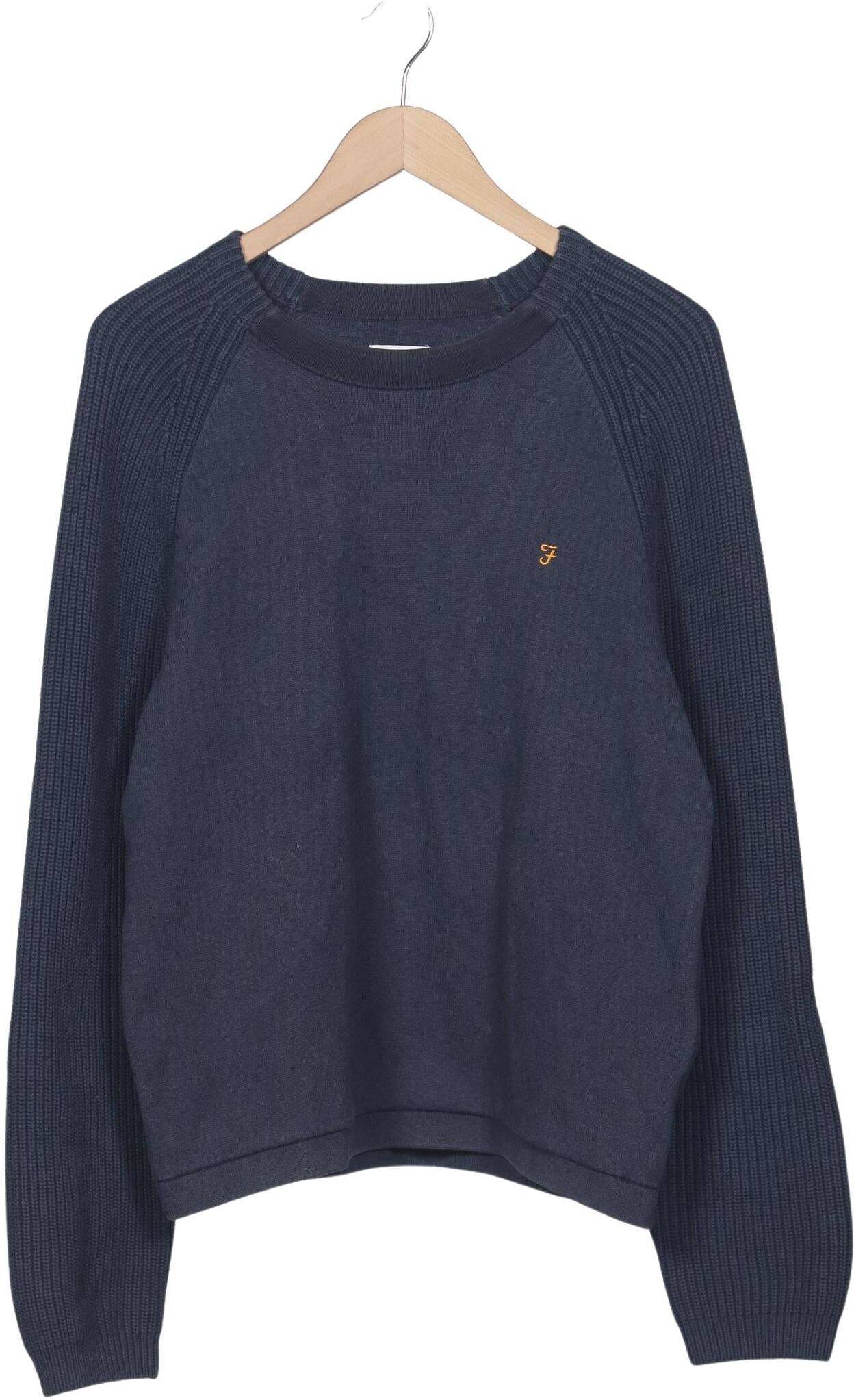 Farah Herren Pullover, Marineblau, Gr. L, Baumwolle / Wolle - Second Hand
