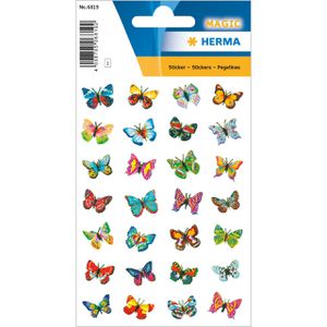 Herma Sticker Magic, 6819, Schmetterlinge mit Glitter, 28 Aufkleber, 28 Stück