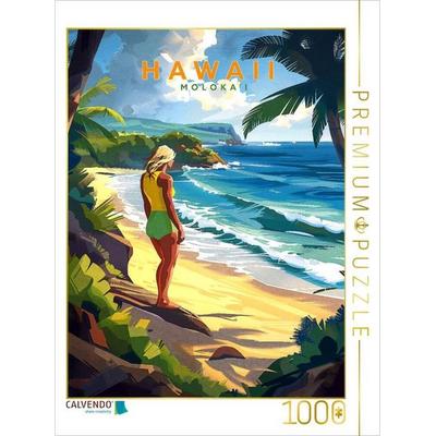CALVENDO Puzzle Wellengang auf Moloka'i | 1000 Teile Lege-Größe 64x48cm Foto-Puzzle für glückliche Stunden