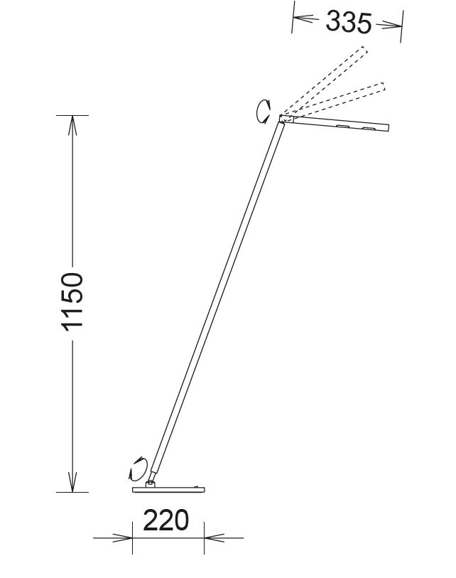 GKS Knapstein LED-Leseleuchte DINA Bronze (mit Gestensensor) 41.985.34 4250035828131