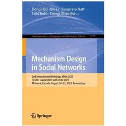 Mechanism Design in Social Networks, Fachbücher von Swaprava Nath, Bin Li