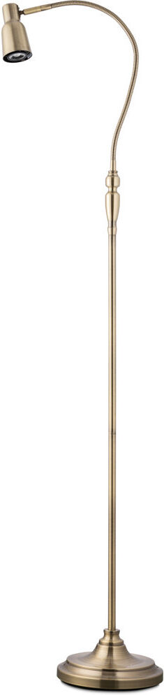 Latitude Run Lonniesha 190Cm Flexi Directional Optical Work Reading Craft LED Floor Lamp Antique Brass 190cm H X 27cm W X 27cm D