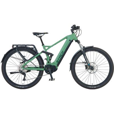E-Bike PROPHETE "Stack 5.0" Gr. 48, grün (schwarz), Elektrofahrräder, 48cm, 29 Zoll (73,66cm), Pedelec, Elektrofahrrad für Damen u. Herren, MTB