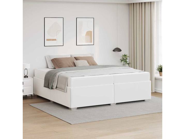 vidaXL Bettrahmen Weiß 200 x 200 cm PVC