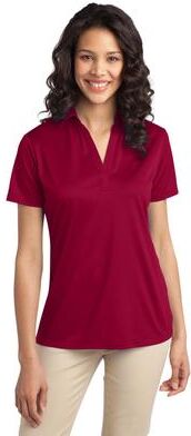 Port Authority L540 Women's Silk Touch Performance Polo Shirt in Red size 4XL   Polyester