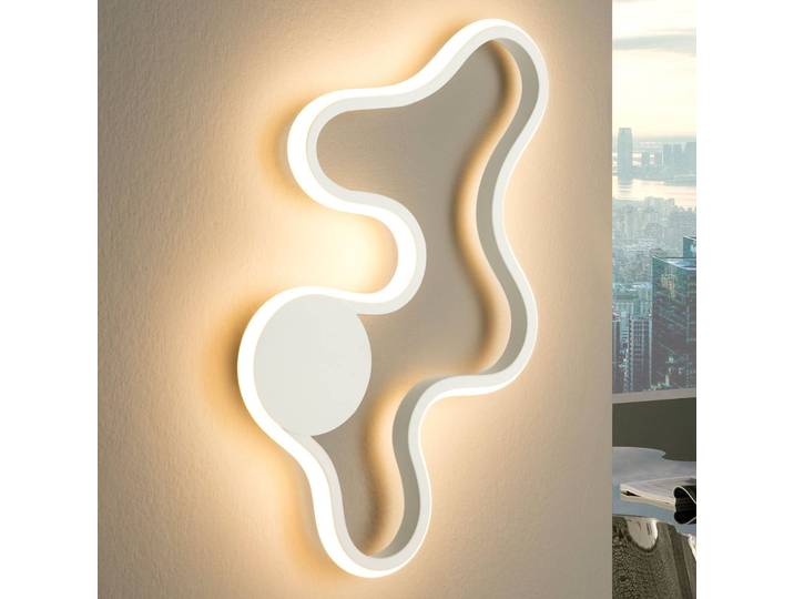 Schuller Valencia Wandleuchte Marea, weiß / opal, für Wohn- / Esszimmer, Aluminium, Modern