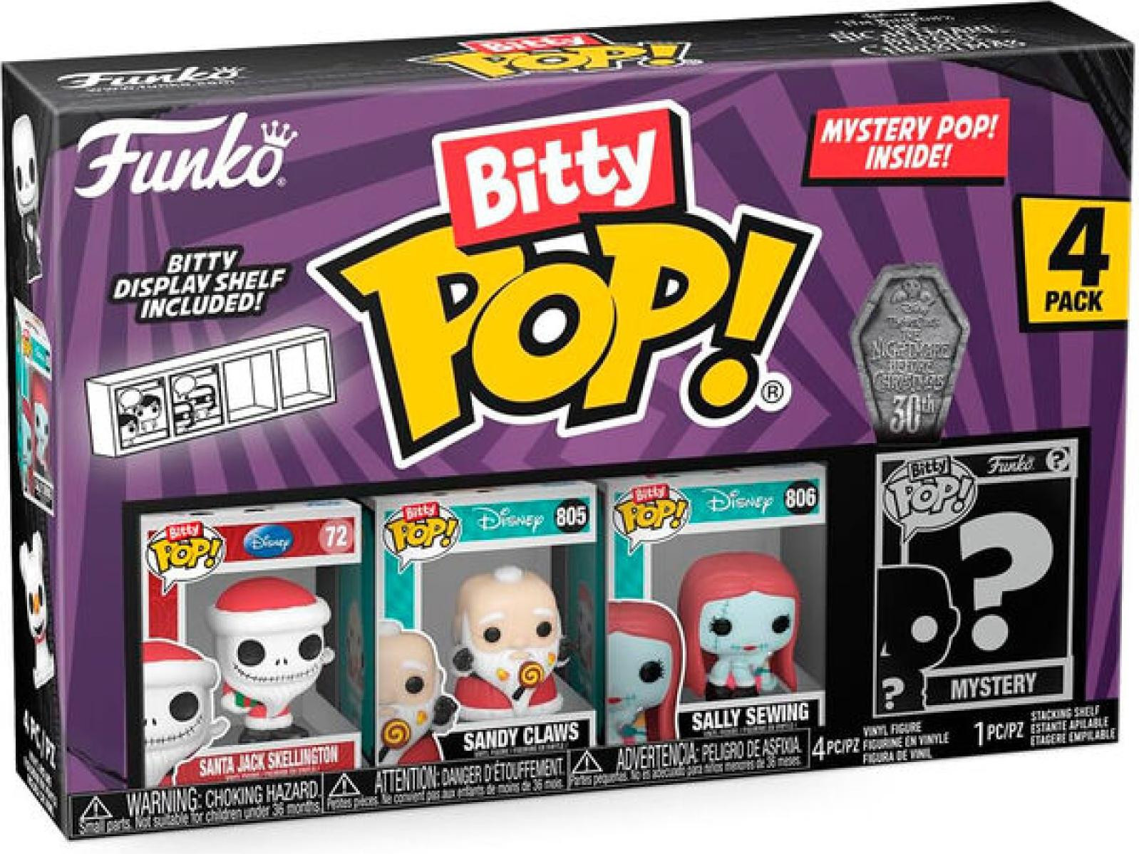 Funko Bitty Pop! Santa Jack Skellington Sandy Claws Sally