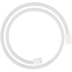 hansgrohe AXOR ShowerSolutions Textilbrauseschlauch, 1250mm, beidseitig zylindrische Mutter, 28228700, Farbe: Mattweiß