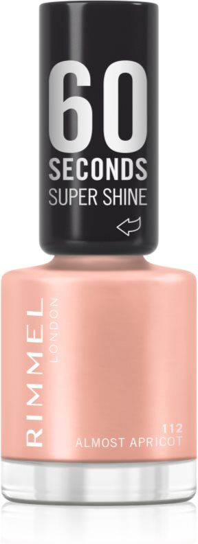 Rimmel 60 Seconds Super Shine nail polish shade 112 Almost Apricot 8 ml